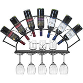 Wall Mounted Wine Bottle & Stemware Rack - Sorbus Home